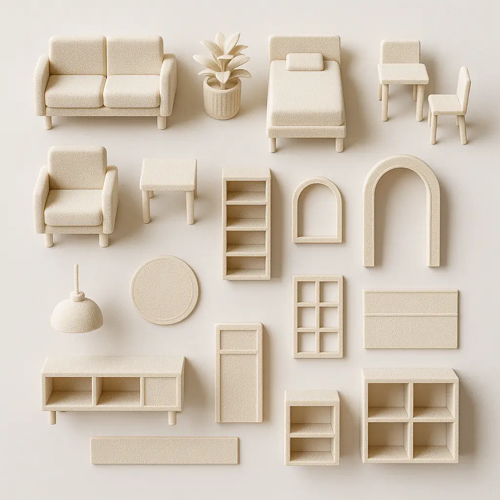 Interior design modular kits