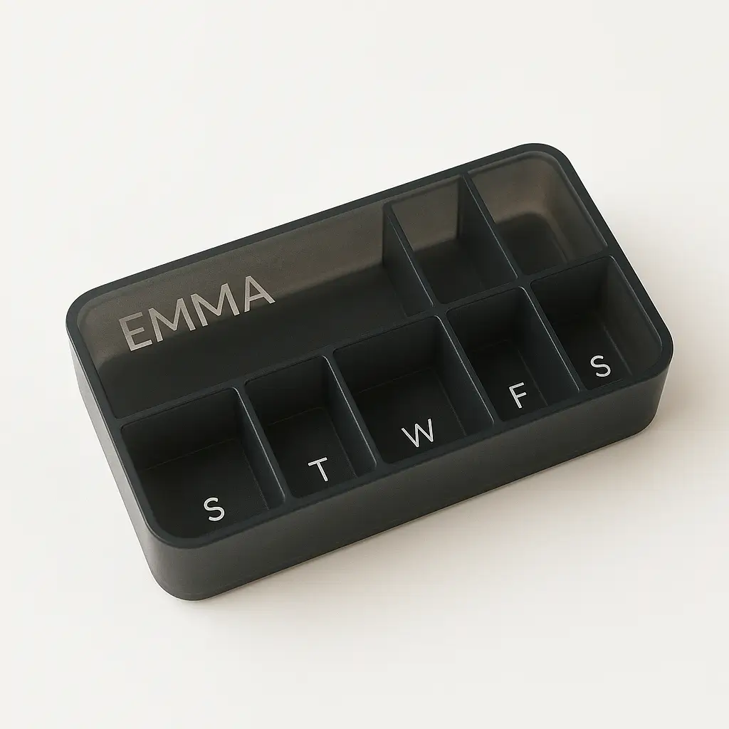 Pill Container with Name